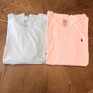 Bundle (2) Men’s Polo Ralph Lauren & Co, V-Neck Shirts - Size XXL